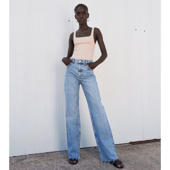 Zara Denim - Zara The 90s Full Length Wide Leg High Waist Jean